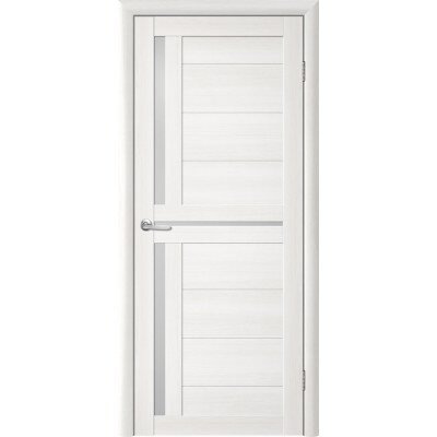 Межкомнатная дверь (комплект) Albero Тренд Т-5 ЕсоТех / Белая лиственница / Стекло мателюкс 80х200