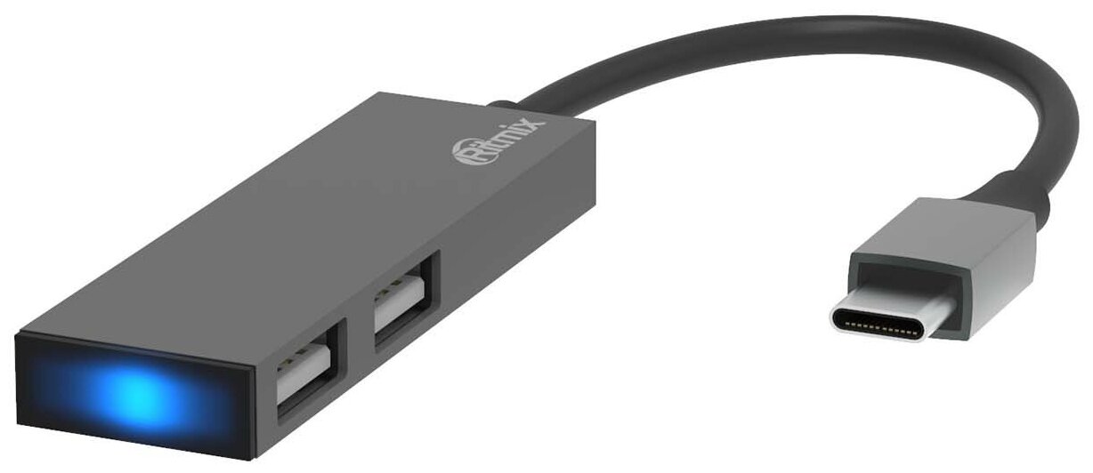USB Hub Ritmix CR-4201 Metal