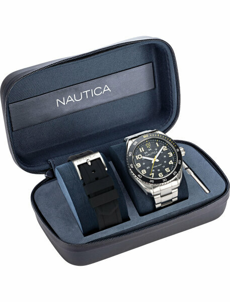Наручные часы NAUTICA, черный, серебряный