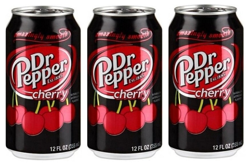 Газированный напиток Dr Pepper Cherry (Доктор Пеппер Черри), 6 банок по 330 мл. - фотография № 2