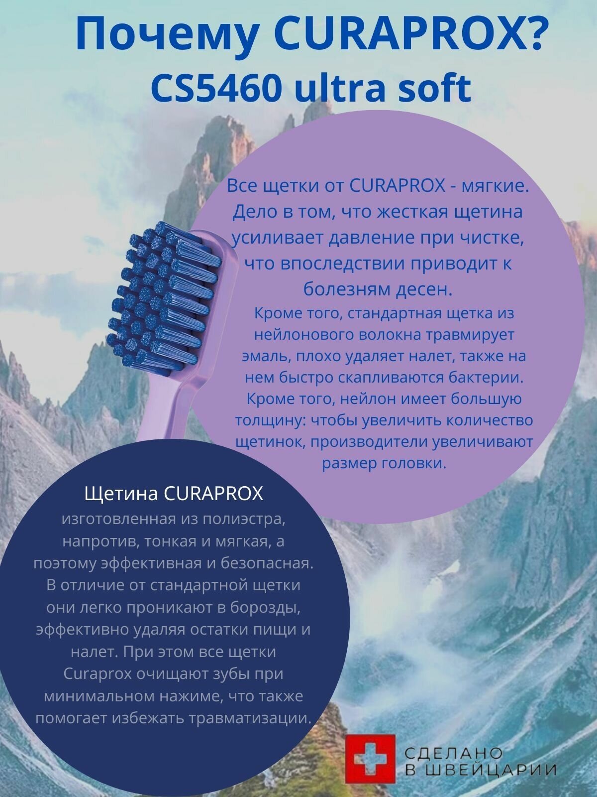 Зубная щетка Curaprox Ultrasoft d-0.10мм CURADEN AG - фото №9