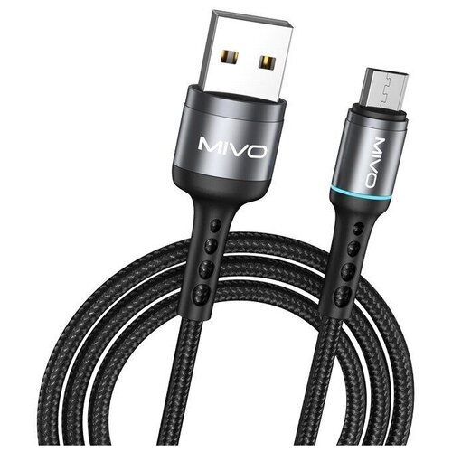 Mivo USB - microUSB MX-45M, 1 м, черный кабель micro usb mivo mx 80m 100см