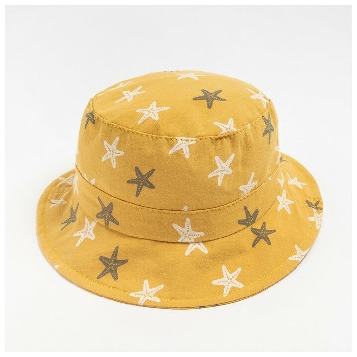 фото Панама детская MINAKU "Морская звезда", цвет жёлтый, р-р 48-49