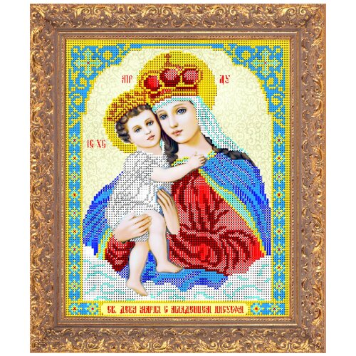 Рисунок на ткани Дева Мария с младенцем Иисусом икона пресвятая дева мария с младенцем иисусом 30х26 см gal 12 066 ик 08