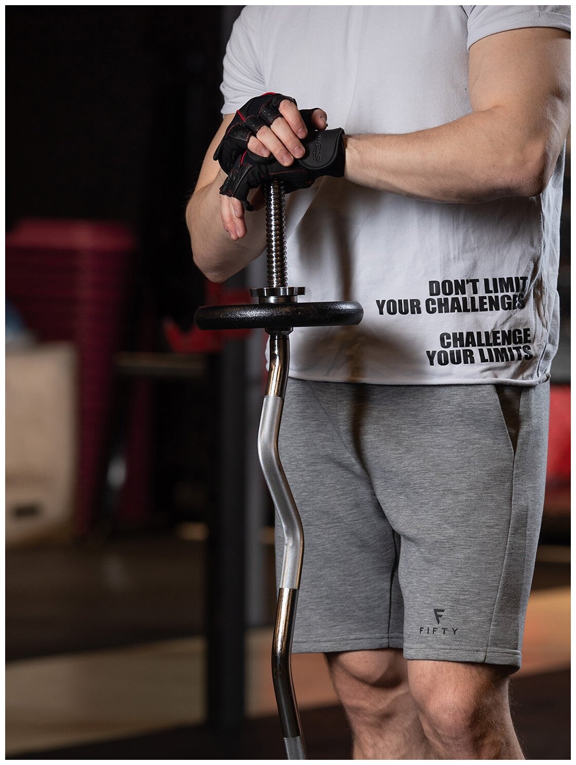 Гриф для штанги STARFIT BB-101, EZ-гриф, замки в комплекте, серебристый [ут-00007145] - фото №9