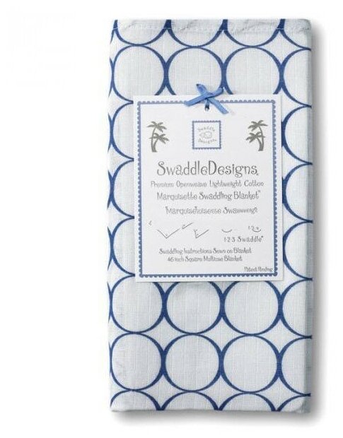 SwaddleDesigns (США) Муслиновая пеленка Маркизет True Blue Mod C