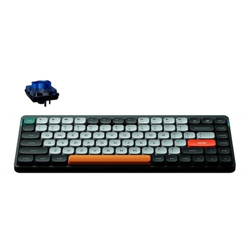 Клавиатура беспроводная механическая Nuphy AIR75, low profile gateron Blue Switch, Bluetooth, RGB подсветка, 2500мАч, Серый/Белый AIR75-SG2-F