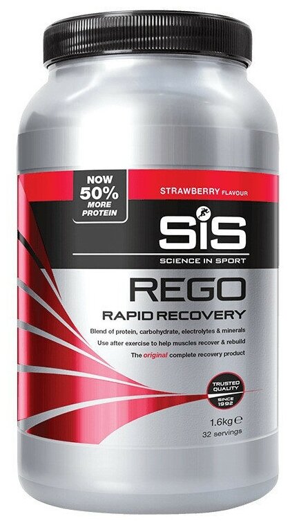 Восстановление SCIENCE IN SPORT (SiS) REGO Rapid Recovery 1600 г, Клубника