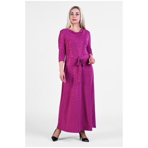 Платье Olsi, вечернее, полуприлегающее, макси, размер 60, розовый