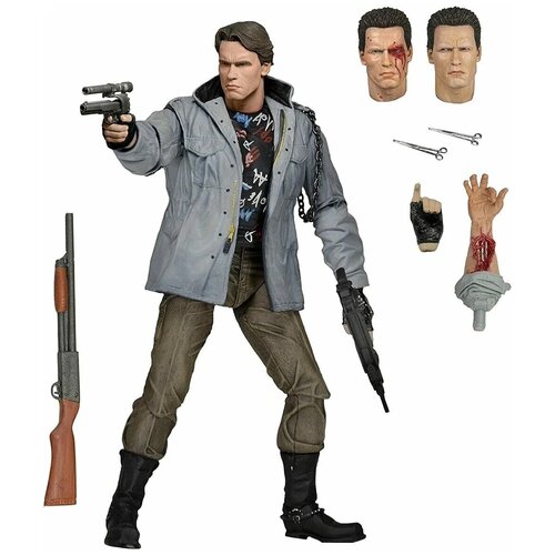 подвижная фигурка арнольд шварцнеггер терминатор neca terminator t 800 arnold schwarzenegger Терминатор Ultimate T800 - фигурка из пластика высотой 18 см