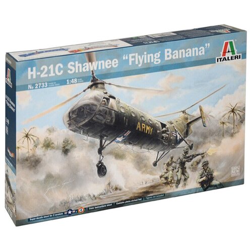 Сборная модель Военно-транспортный вертолет H-21C SHAWNEE FLYING BANANA (1:48) 81772 hobby boss американский военно транспортный вертолет ch 47a chinook 1 48