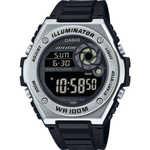 Наручные часы CASIO Collection MWD-100H-1B, черный наручные часы casio mwd 100h 1avef