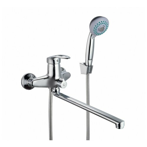 TSARSBERG 950-1177, Смеситель для ванны (керамический картридж диаметр 40 мм, излив 35 см, душевая лейка, шланг)