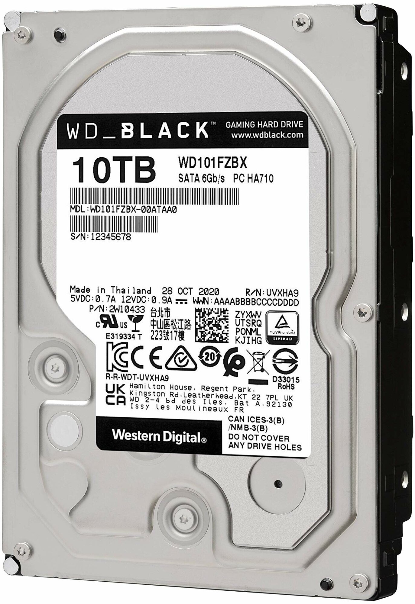Жесткий диск WD Black , 10ТБ, HDD, SATA III, 3.5" - фото №5