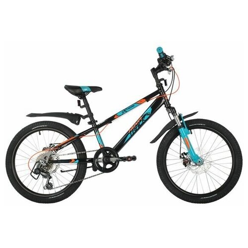 фото Детский велосипед novatrack 20" extreme 6.d черный, сталь, 6 скор., shimano ty21/microshift ts38, дисковый торм