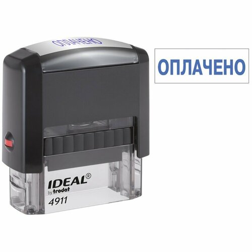 Штамп стандартный Trodat Ideal 4911/DB (38х14мм, со словом оплачено) (4911/DB/L1.2 IDEAL) штамп стандартный trodat ideal 4911 db 38х14мм со словом копия верна 4911 db l3 45 ideal