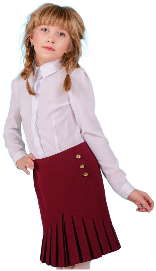 Школьная юбка Инфанта, размер 164/88, бордовый