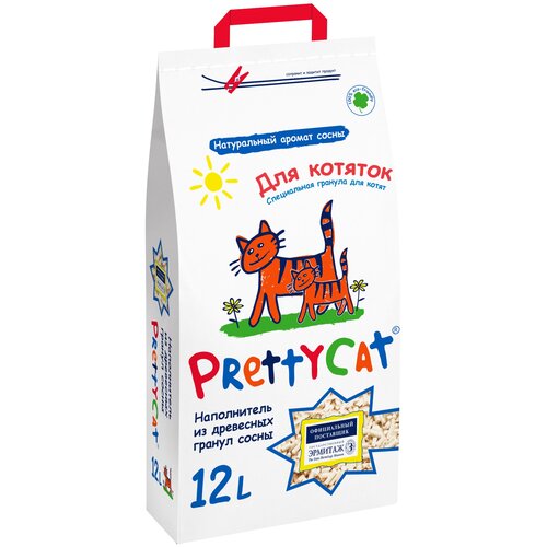 Наполнитель Prettycat наполнитель древесный для котят 