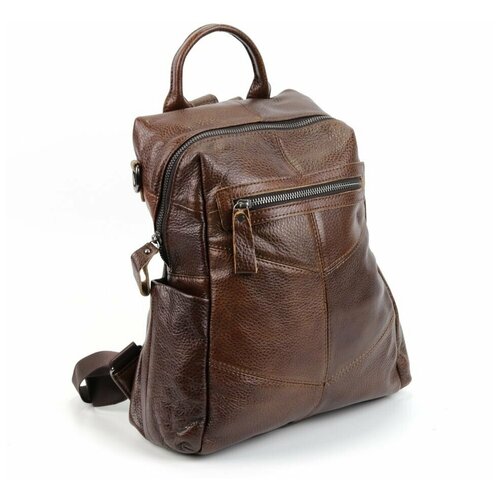 фото Мужской кожаный рюкзак 9037 браун fuzi house