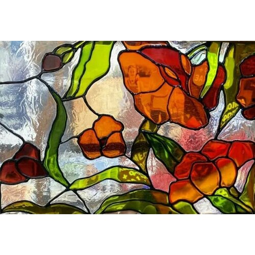 Заливной витраж Калина