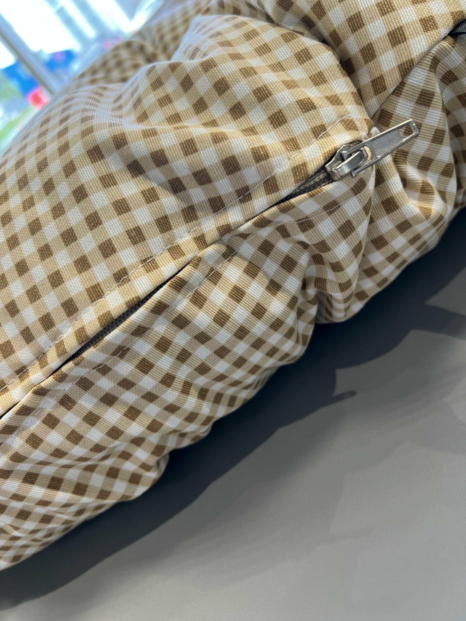 Подушка для садовых качелей, круглая напольная сидушка Марси, бежевый - фотография № 5