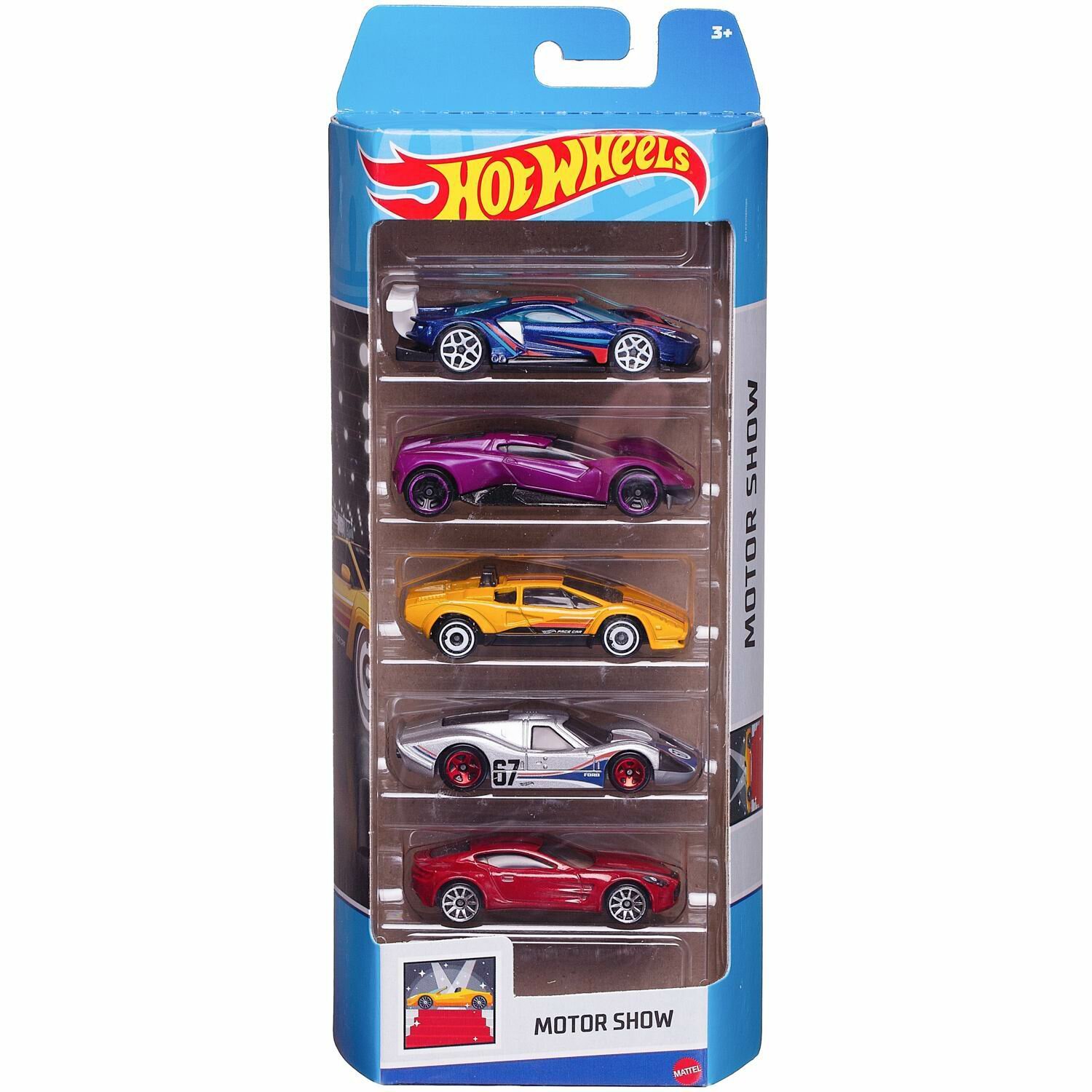 Набор подарочный Hot wheels 5 машинок Mattel - фото №1