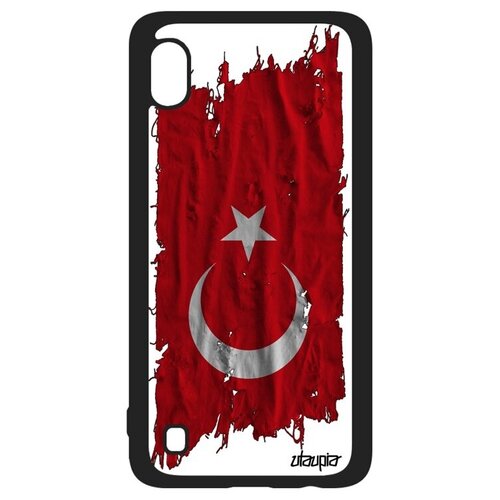 фото Защитный чехол на мобильный // galaxy a10 // "флаг турции на ткани" страна государственный, utaupia, белый