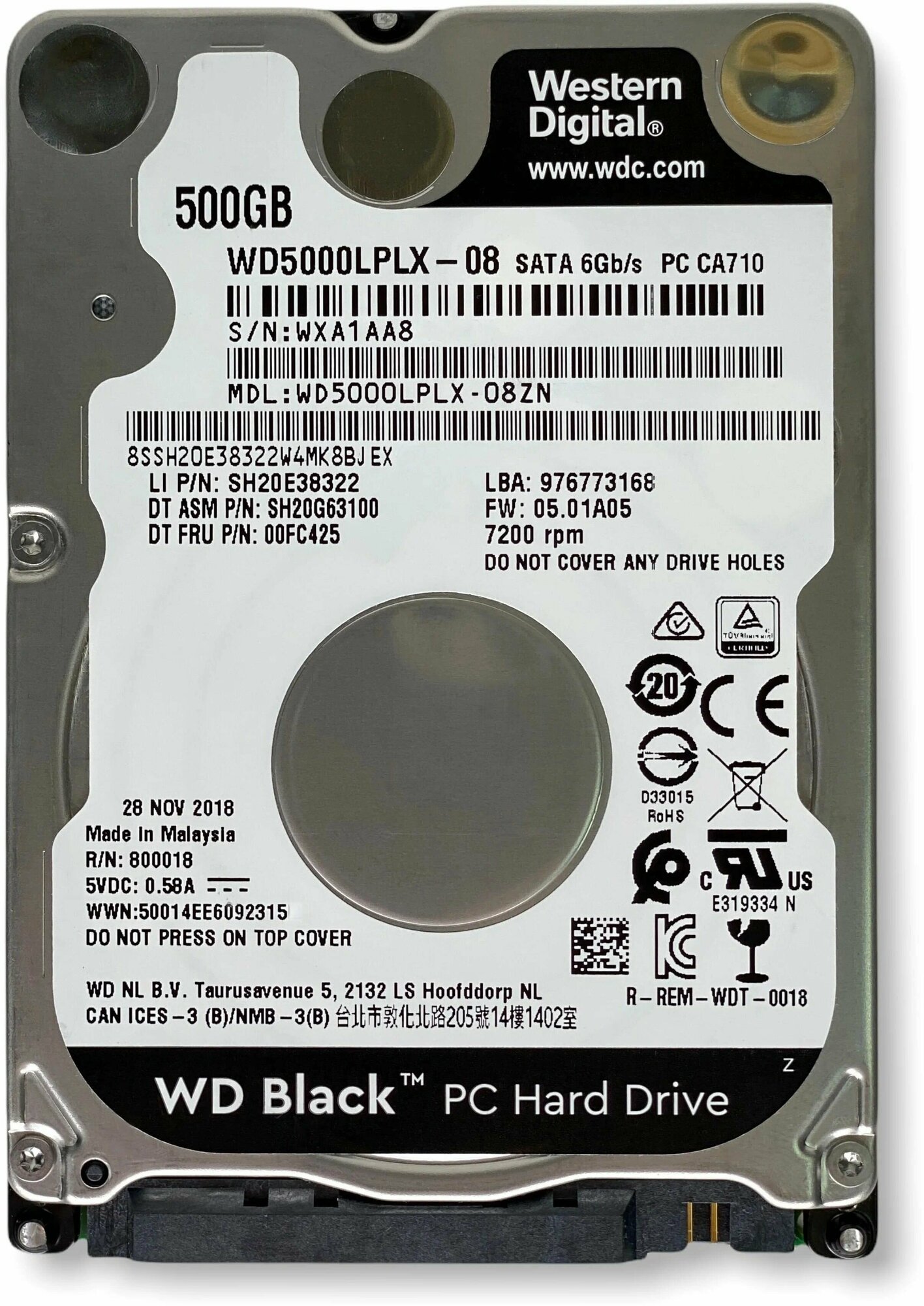 Внутренний жесткий диск Western Digital WD5000LPLX 500 Гб