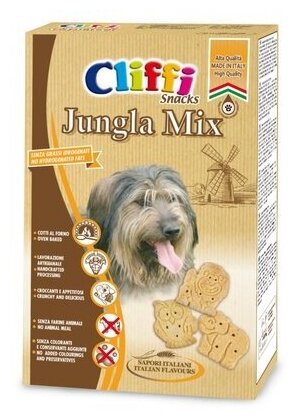 Cliffi (Италия) Лакомство для собак Хрустящее печенье (Jungla mix ) PCAT208, 0,400 кг (2 шт)