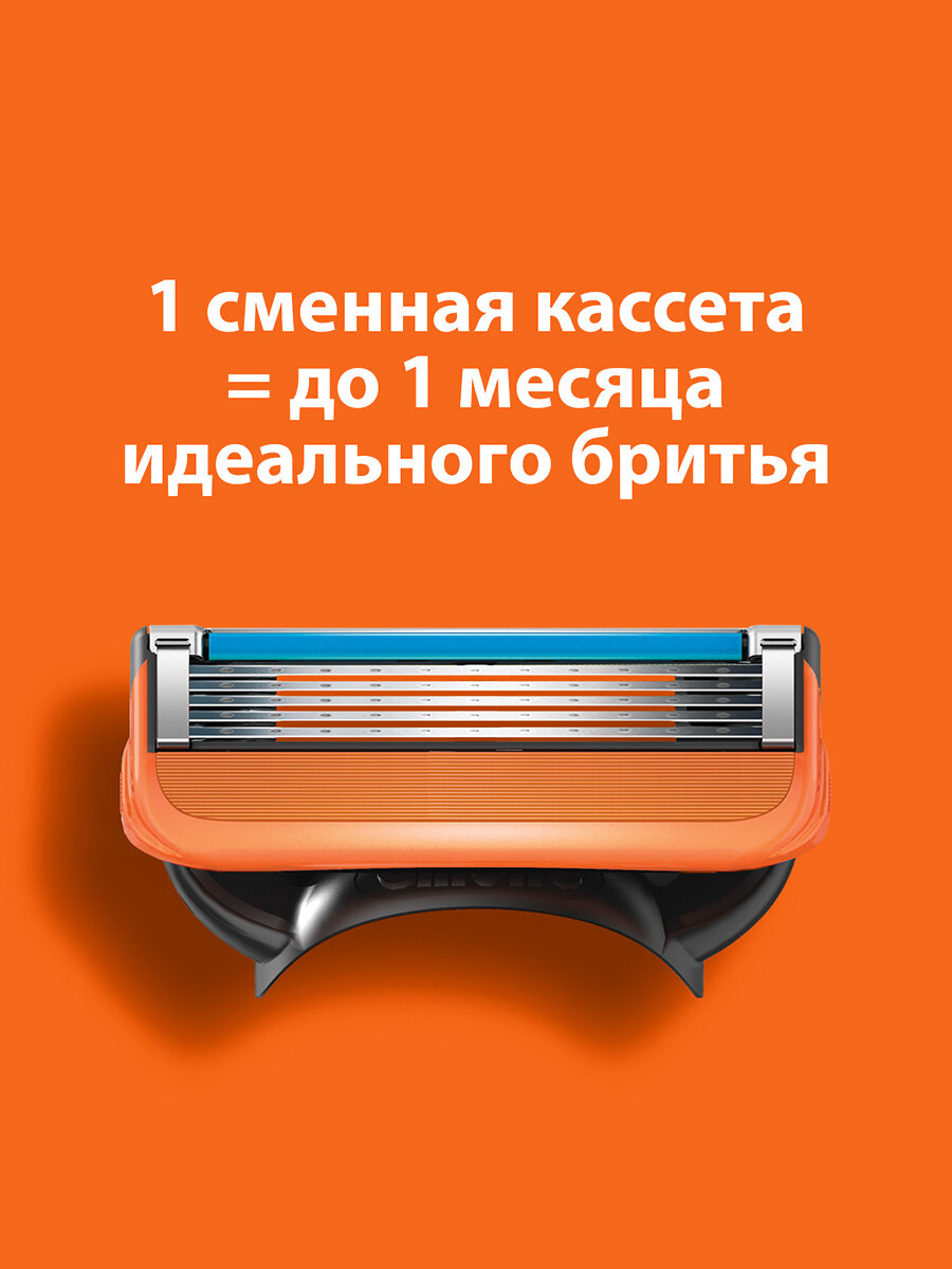 Сменные Кассеты Для Мужской Бритвы Gillette Fusion5, с 5 лезвиями, c точным триммером для труднодоступных мест, для гладкого бритья надолго, 6 шт — фото 1