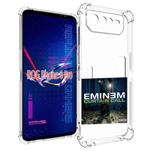 Чехол MyPads Eminem CURTAIN CALL, THE HITS для Asus ROG Phone 6 Pro задняя-панель-накладка-бампер