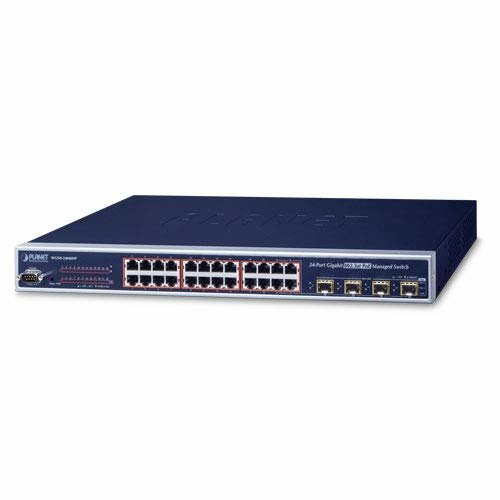 Управляемый коммутатор Planet WGSW-24040HP4 IPv6 L2+/L4 Managed 24-Port 802.3at PoE+ Gigabit Ethernet Switch + 4-Port Shared SFP (440W)