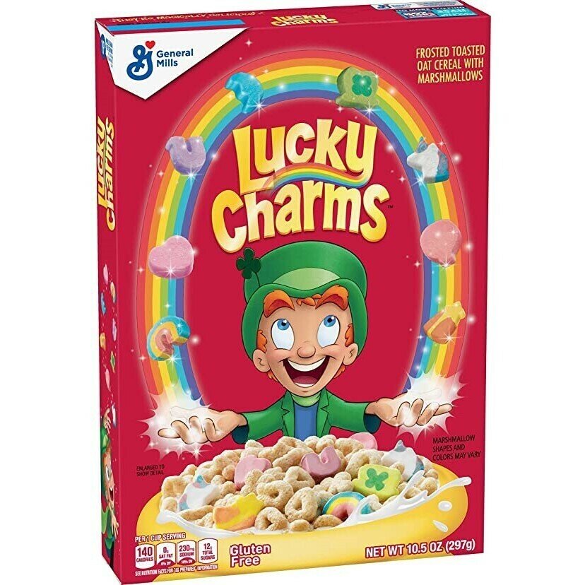 Сухой завтрак Lucky Charms с маршмеллоу (США), 297 г - фотография № 2