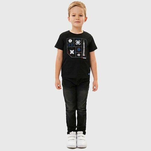 фото Футболка роскосмос, размер 116, черный