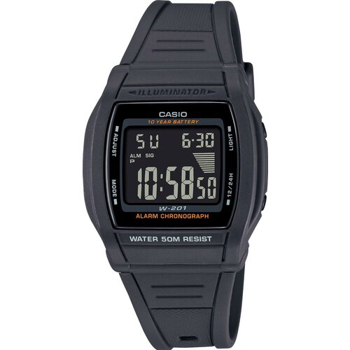 Наручные часы CASIO Collection W-201-1B, черный, серый