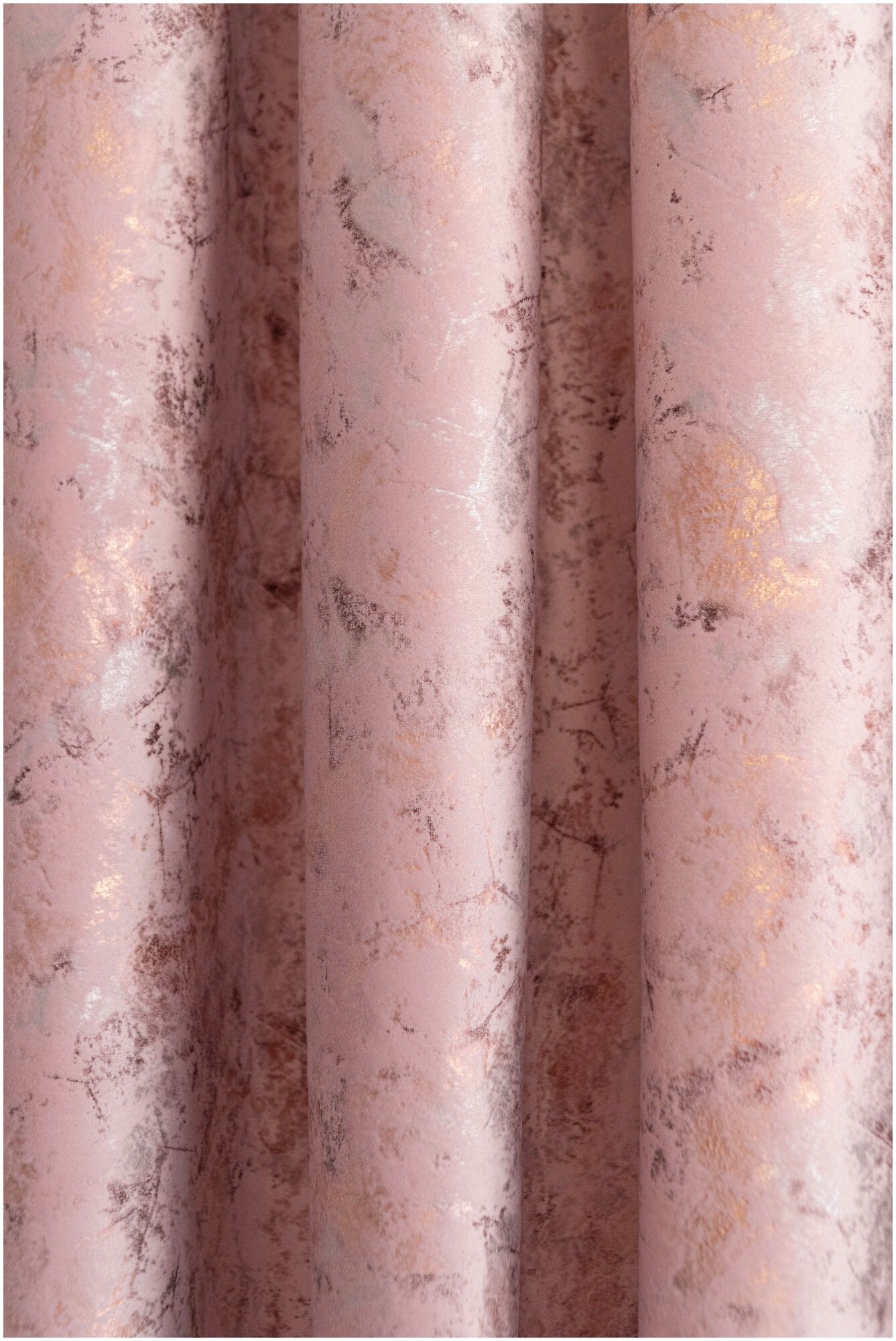 Портьерная штора PEORA Бархат (велюр) B7251-С3 Светло-розовый 200*260 см - фотография № 3