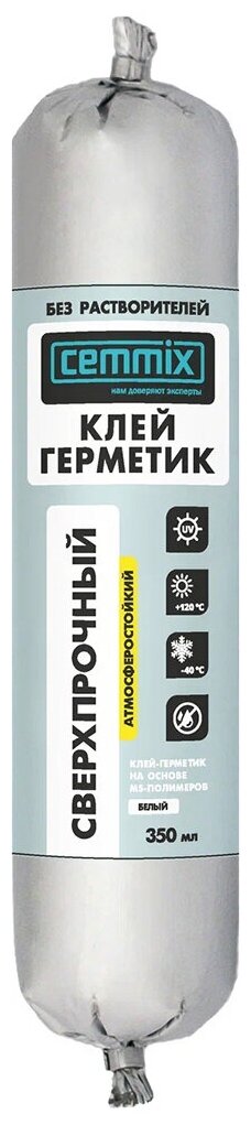 Клей-герметик сверхпрочный Cemmix 350 мл белый - фото №16