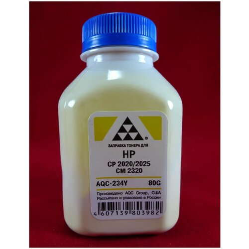 AQC AQC-234Y тонер (HP 304A) желтый 80 гр (совместимый) aqc aqc 244y тонер konica minolta 2430 желтый 175 гр совместимый