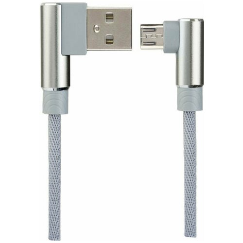 Мультимедийный кабель USB2.0 A вилка - micro USB вилка, серый, длина 1 м, бокс (U4805)