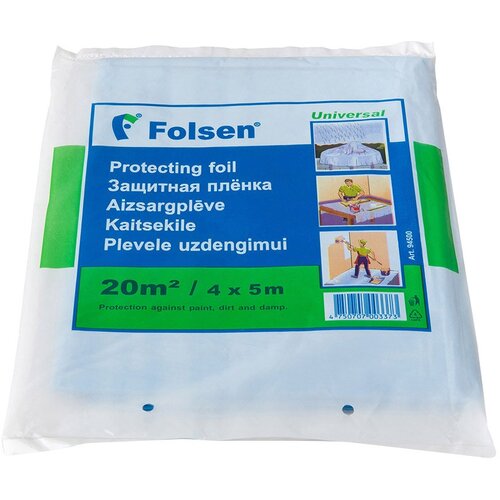 Пленка защитная Folsen 7 мкм 4х5 м (20 кв. м)