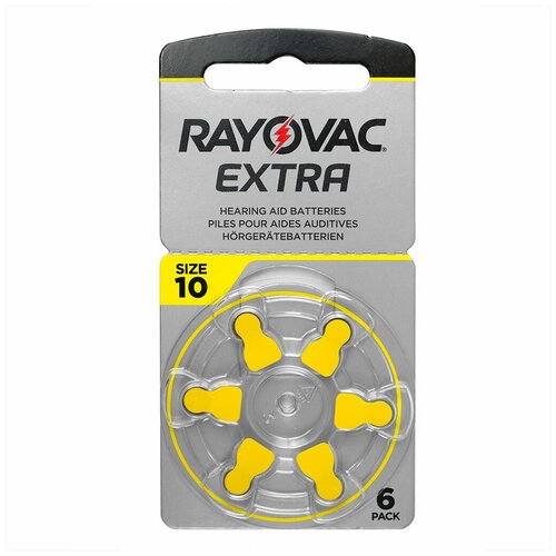 Элемент питания Rayovac Extra ZA10 BL-6