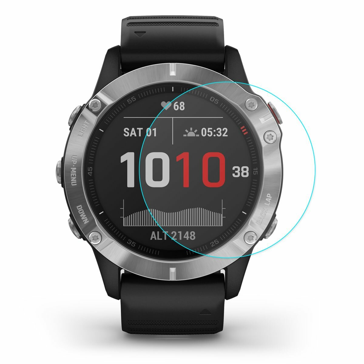 Защитное стекло 02 мм для Garmin Fenix 6X / 6X Pro Solar 51мм