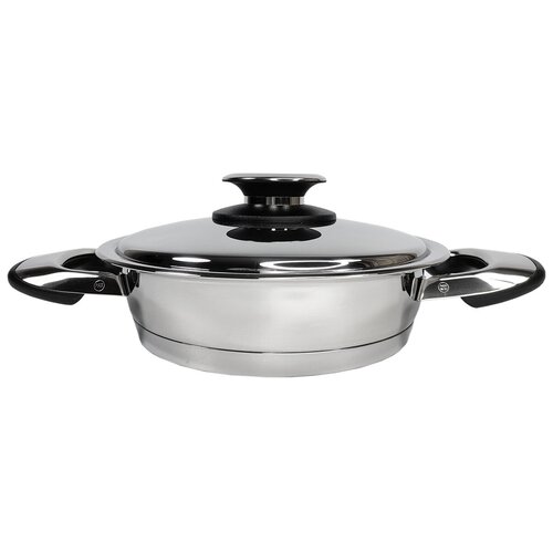 Сковорода Master Inox 20 см 1,5 литров EkoDomus нержавеющая сталь, толстое дно 12 мм