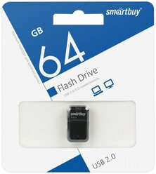 Флеш-диск 64GB SMARTBUY Art USB 2.0, черный, SB64GBAK