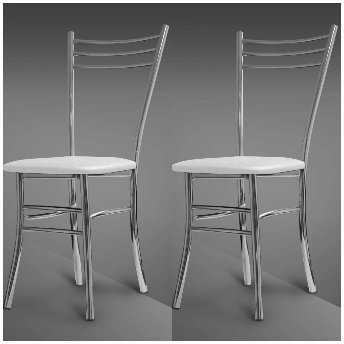 Стулья столовые Триология для кухни кафе столовой дома дачи не икеа хром с мягким сиденьем недорогие стулья экокожа