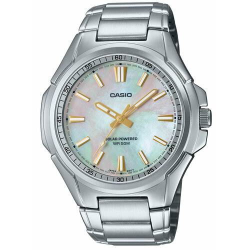 фото Наручные часы casio мужские наручные часы casio mtp-rs100s-7a, серебряный, голубой