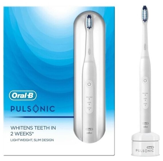 Зубная щётка электрическая ORAL-B Pulsonic Slim 2000, белая - фотография № 1