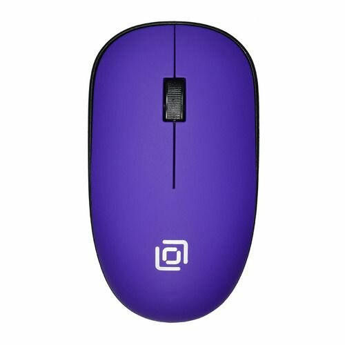 Мышь Oklick 515MW, оптическая, беспроводная, USB, черный и пурпурный [1083058]