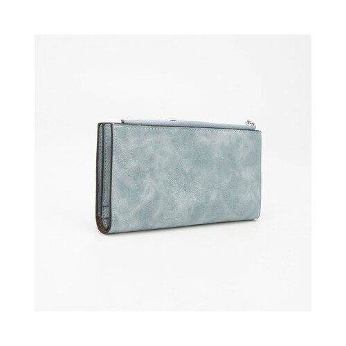 фото Кошелёк на кнопке, цвет голубой gorodok