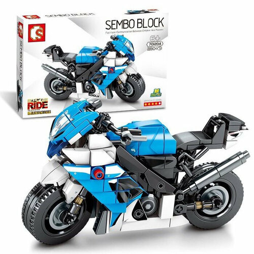 Конструктор SEMBO Block 701204 Спортивный мотоцикл, 280 деталей конструктор дорожный мотоцикл sembo block 701134